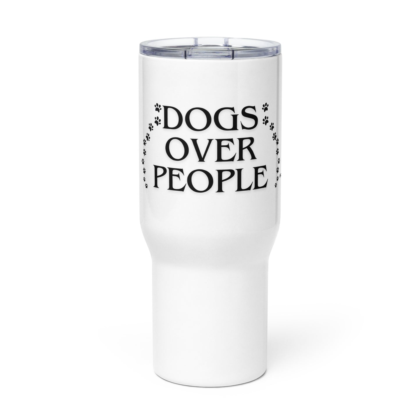 Dogs Over People ravel mug with a handle