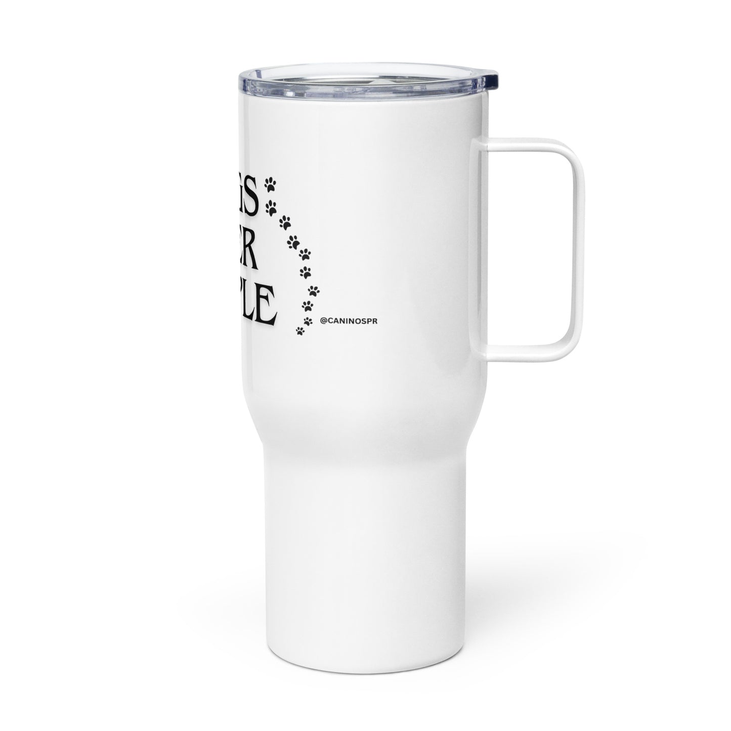 Dogs Over People ravel mug with a handle