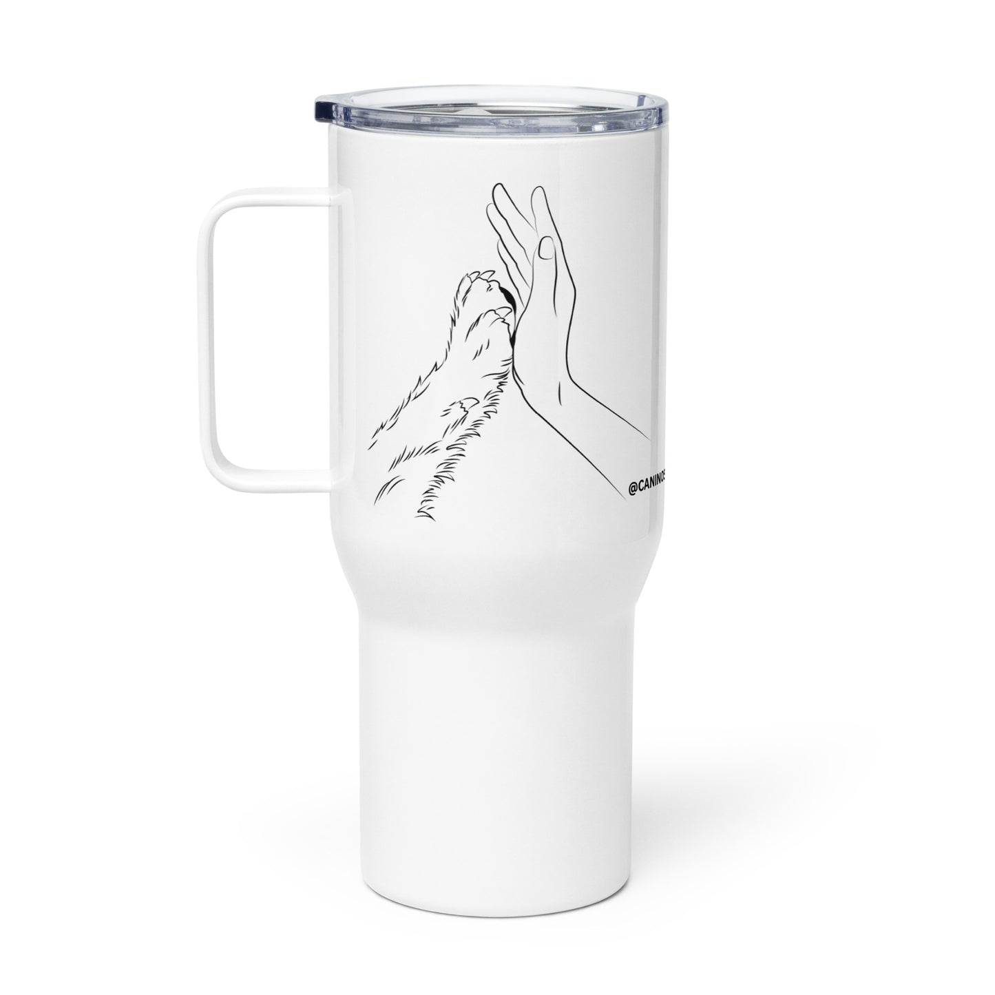 Paw Clap Travel mug with a handle