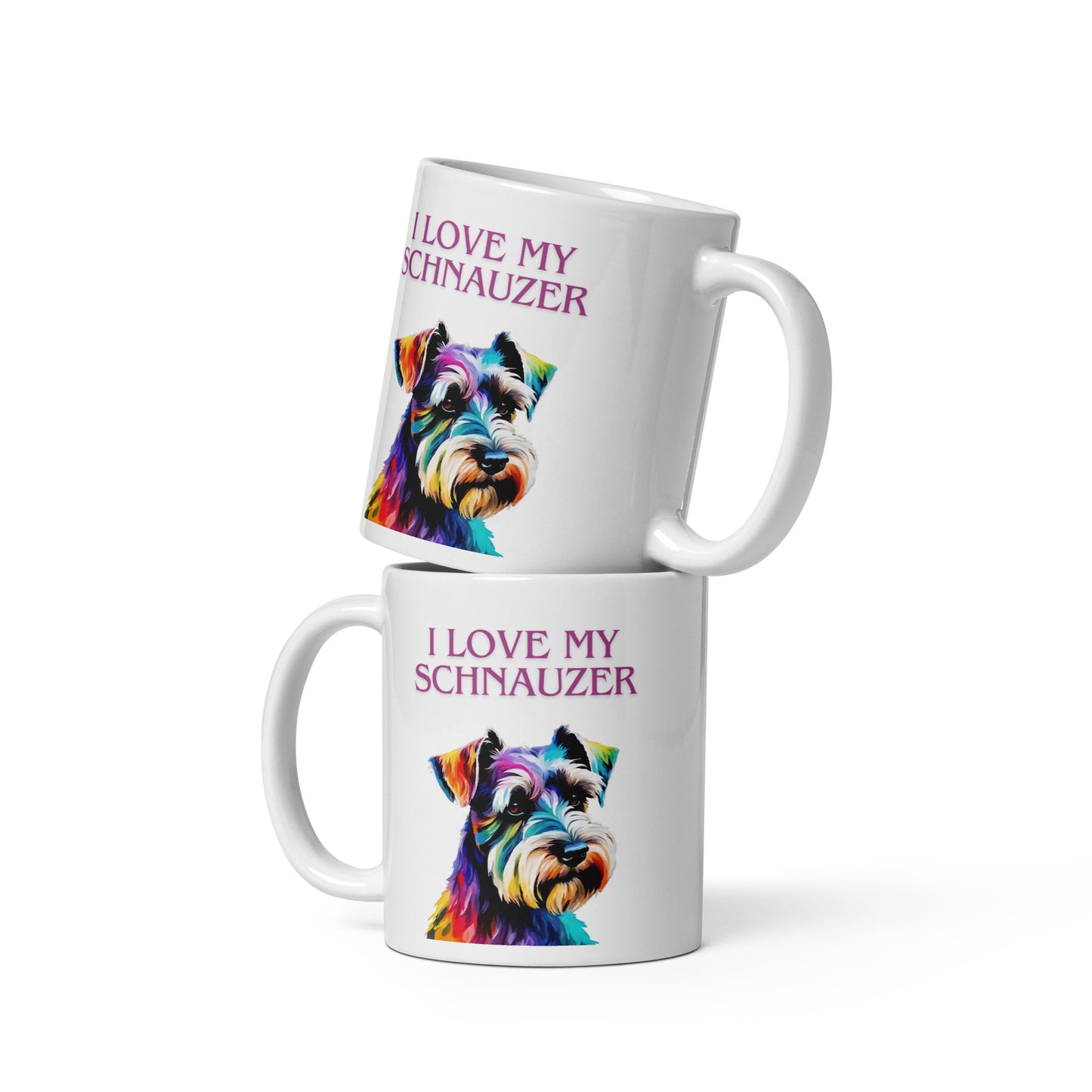 Schnauzer White glossy mug