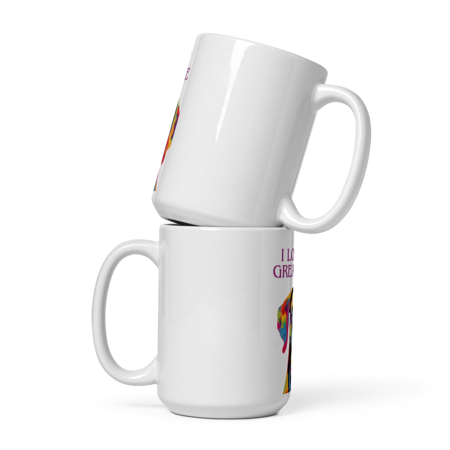 Great Dane White glossy mug