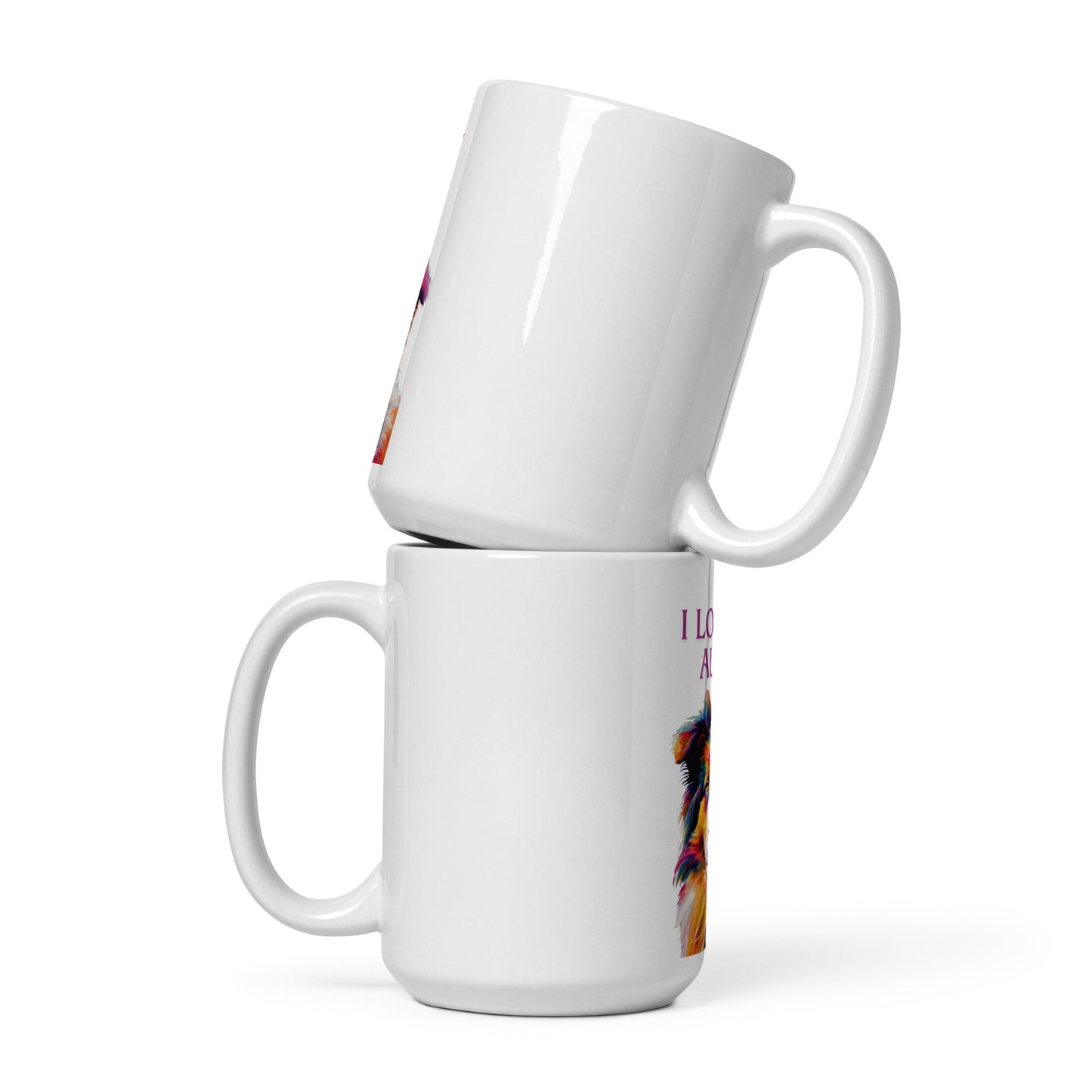 Australian Sheperd White glossy mug