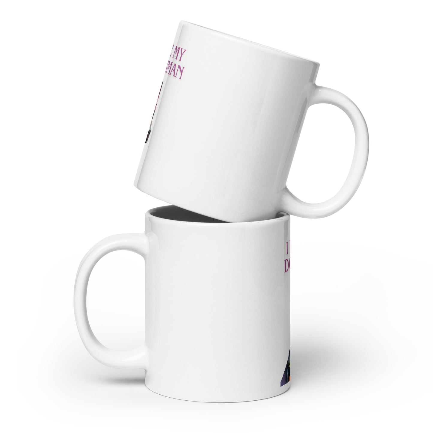 Doberman White glossy mug